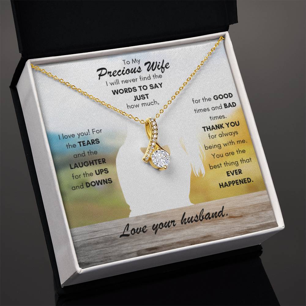 Alluring Beauty Necklace - To My Precious Wife
