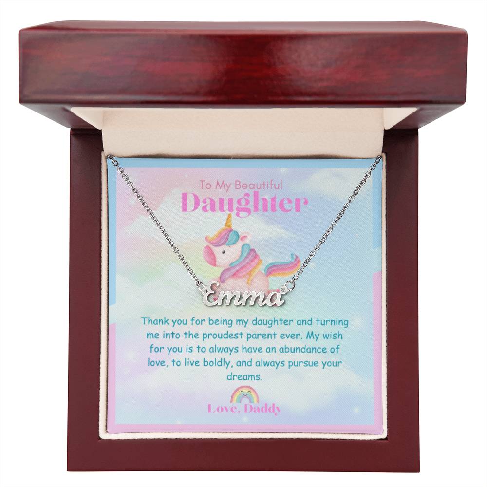 Custom Name Necklace - To My Daughter