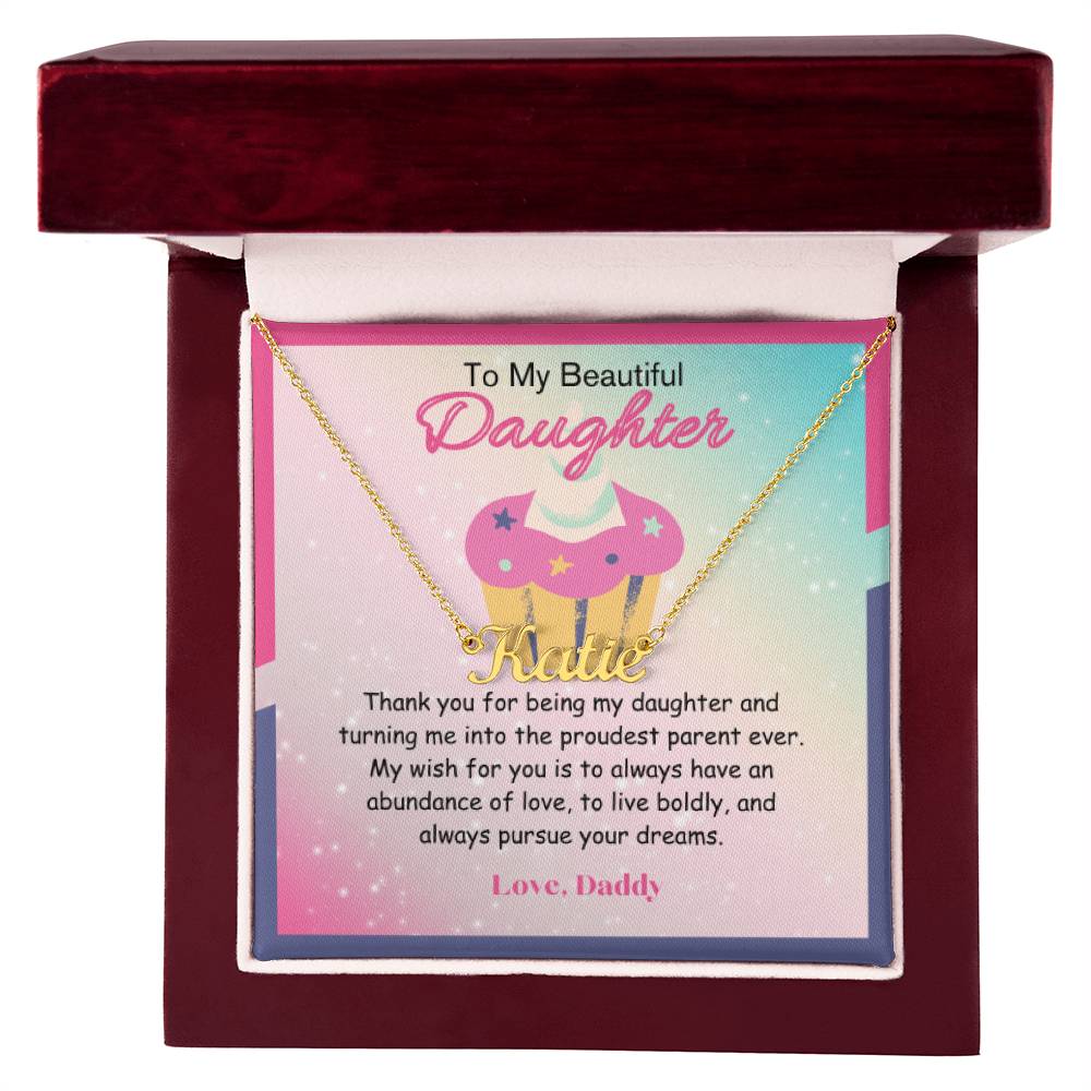 Custom Name Necklace - To My Daughter