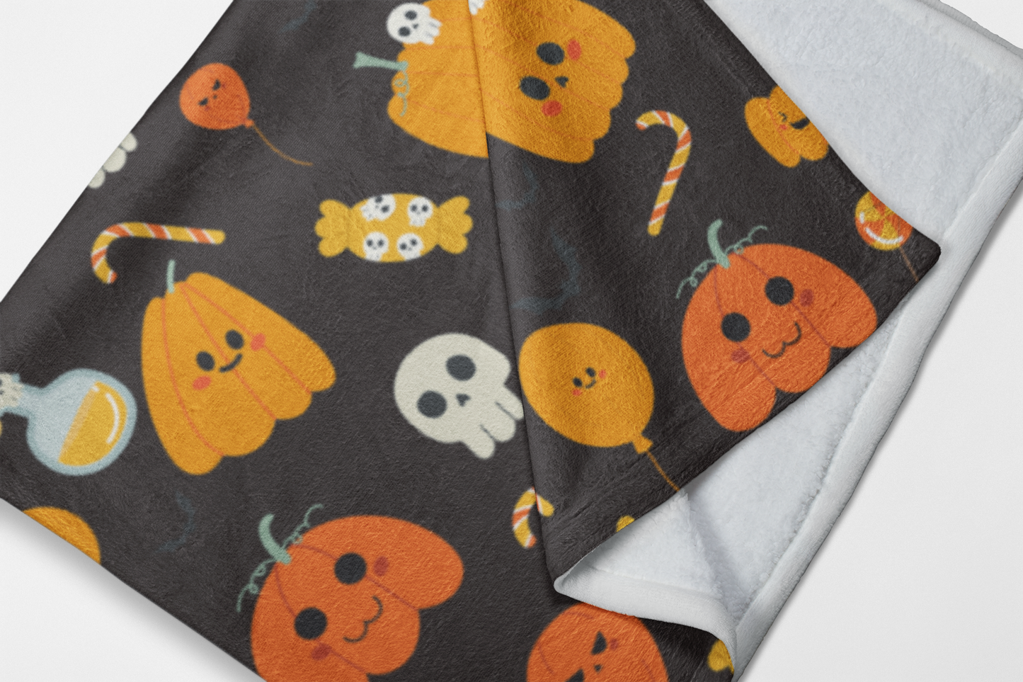 Cute Pumpkin Halloween Cozy Plush Fleece Blanket - 50x60