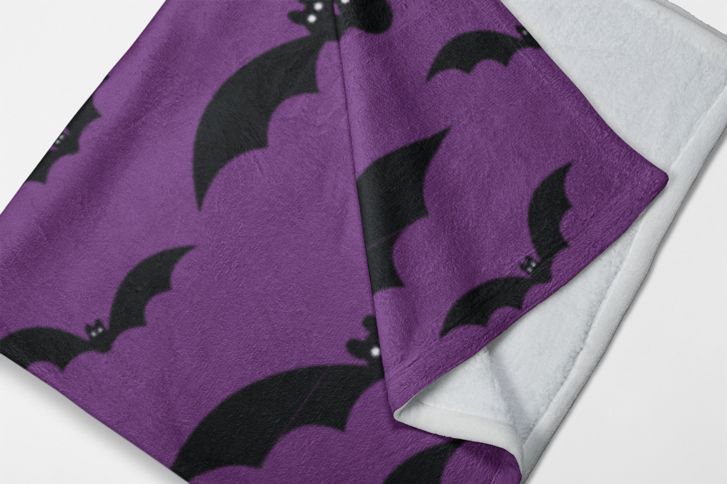 Bats Halloween Cozy Plush Fleece Blanket - 50x60