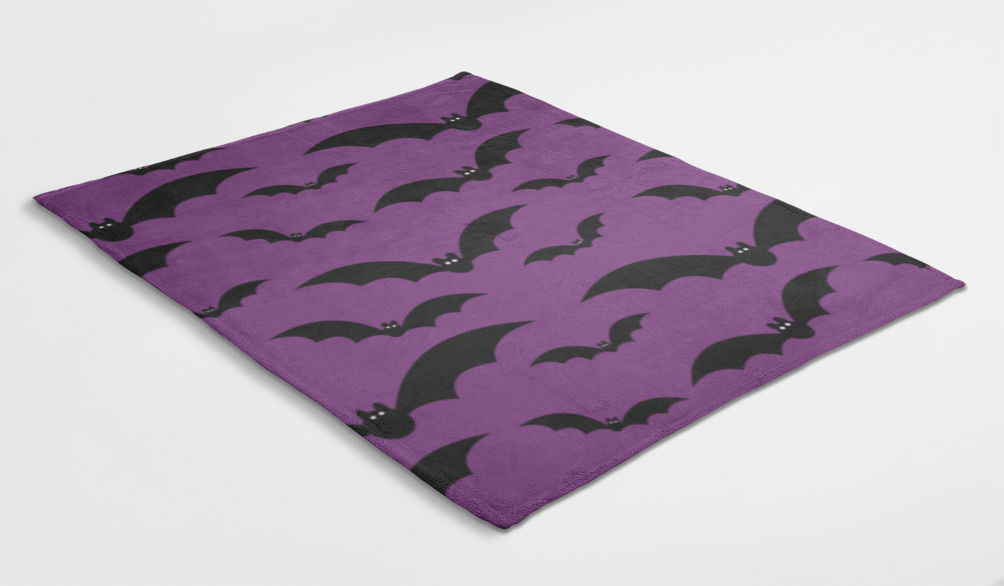 Bats Halloween Cozy Plush Fleece Blanket - 50x60