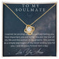 Love Knot Necklace - To My Soulmate (Yellow & White Gold Finish)
