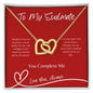 Interlocking Hearts Necklace - To My Soulmate