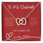 Interlocking Hearts Necklace - To My Soulmate