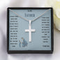Stainless Cross Necklace - To My Father (Your Son)