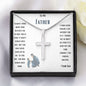 Stainless Cross Necklace W/ MC - To My Father (Your Son)