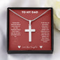 Stainless Cross Necklace - To My Dad (Love, Your Daughter)