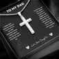 Stainless Cross Necklace - To My Dad (Love, Your Daughter)