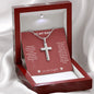 Stainless Cross Necklace - To My Dad (Love, Your Daughter)