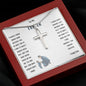 Stainless Cross Necklace W/ MC - To My Father (Your Son)
