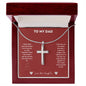 Stainless Cross Necklace - To My Dad (Love, Your Daughter)
