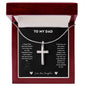 Stainless Cross Necklace - To My Dad (Love, Your Daughter)
