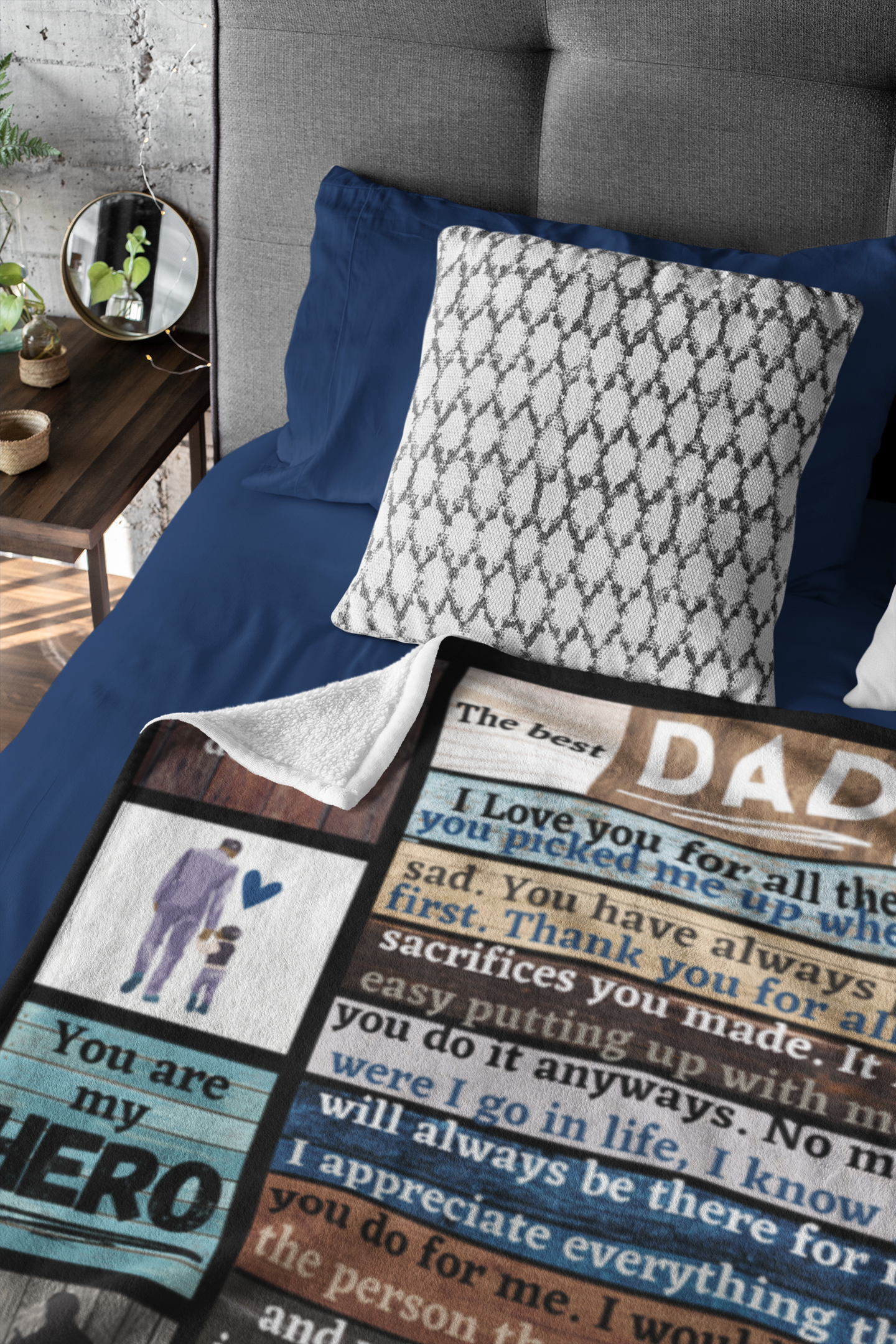 To The Best Dad Cozy Plush Fleece Blanket - 50x60