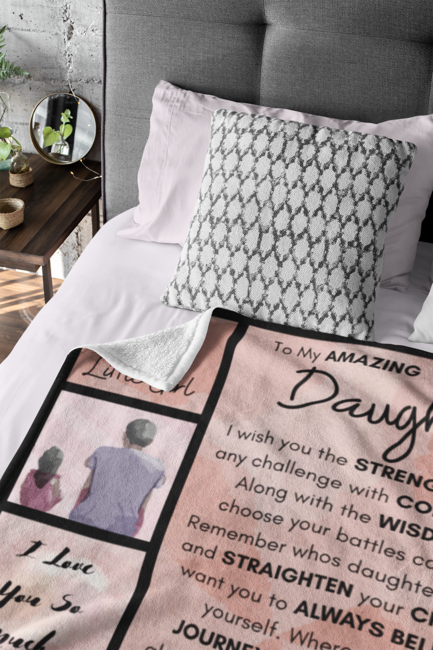 To My Amazing Daughter Cozy Plush Fleece Blanket - 50x60