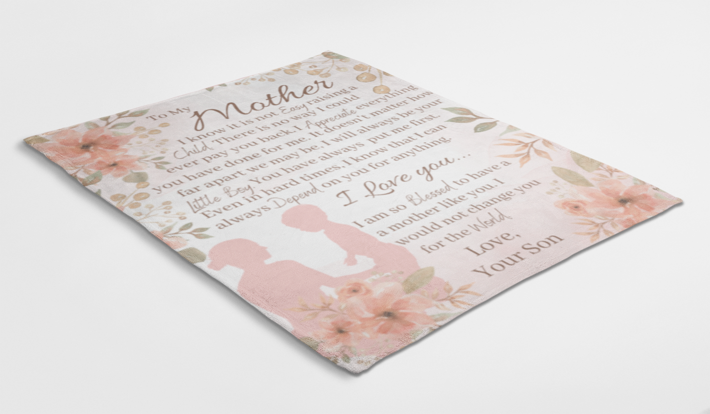 To My Mother Plush Fleece Blanket - 50x60