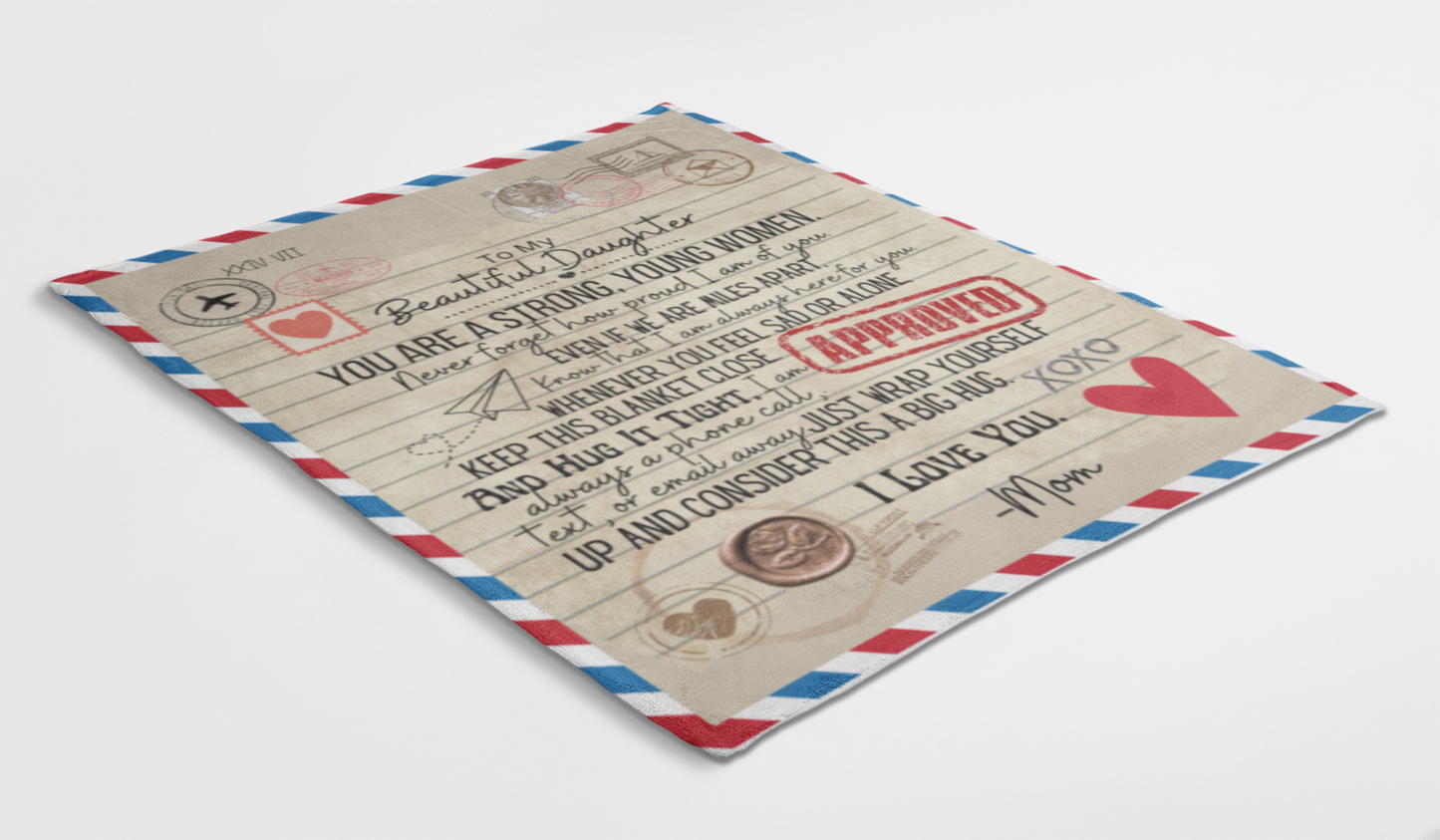 To My Beautiful Daughter Cozy Plush Fleece Blanket - 50x60