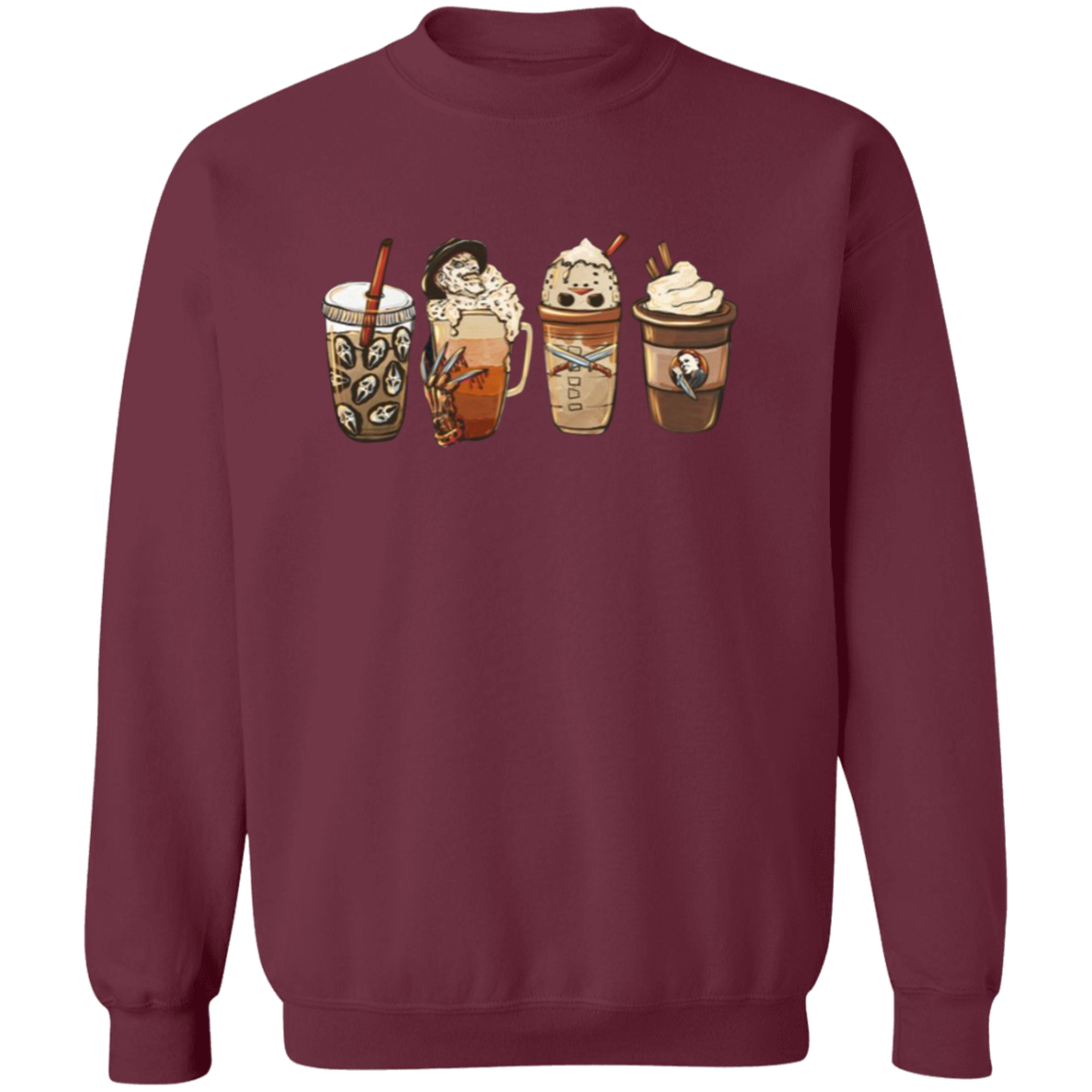Monster Coffee Halloween Pullover Sweatshirt