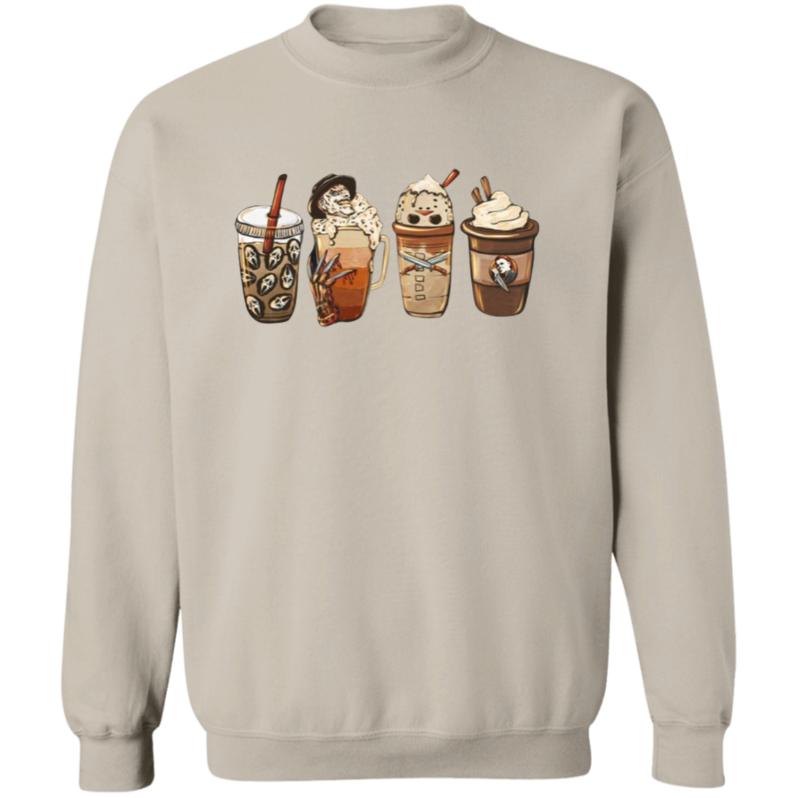 Monster Coffee Halloween Pullover Sweatshirt