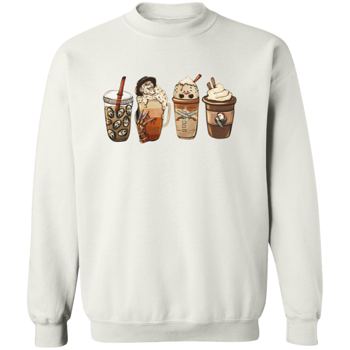 Monster Coffee Halloween Pullover Sweatshirt