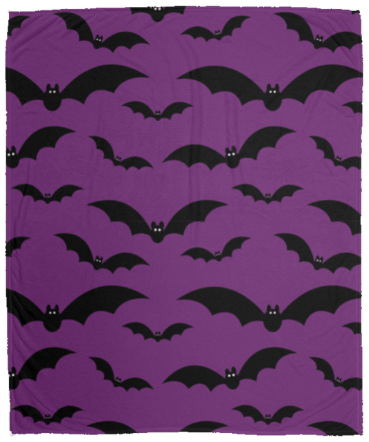 Bats Halloween Cozy Plush Fleece Blanket - 50x60