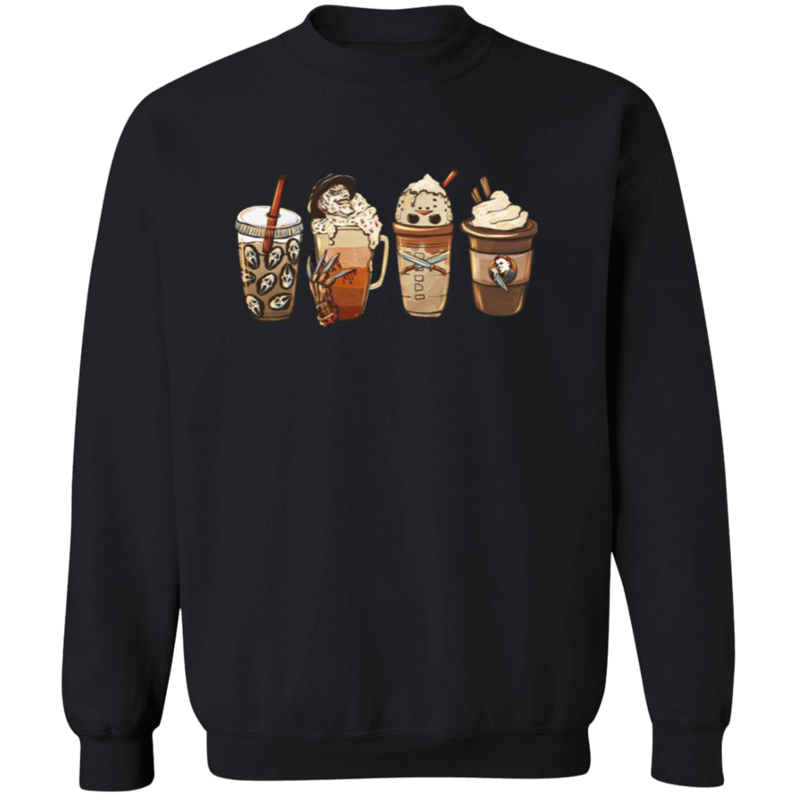 Monster Coffee Halloween Pullover Sweatshirt