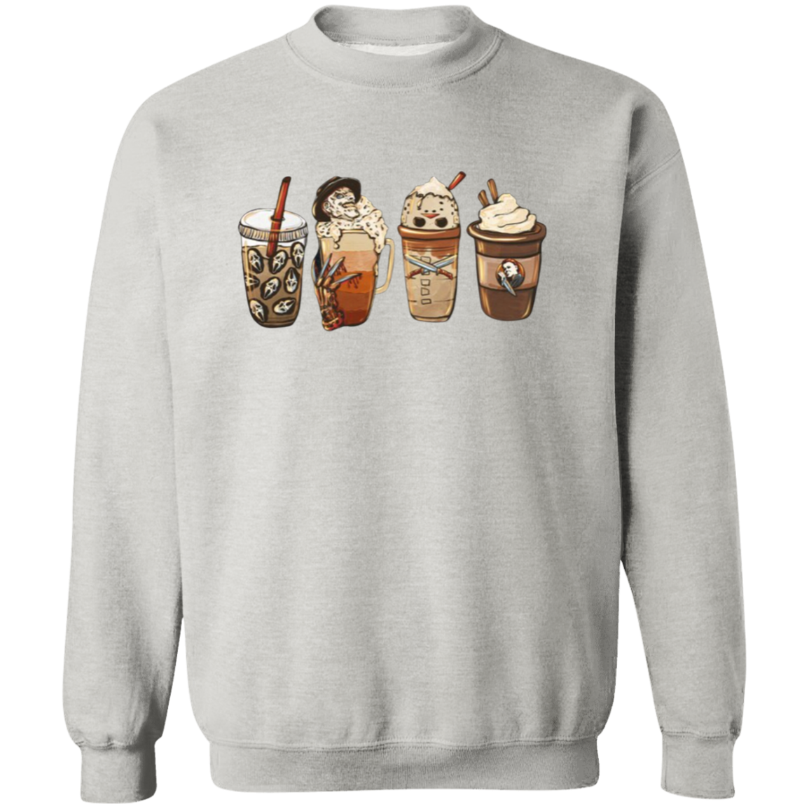 Monster Coffee Halloween Pullover Sweatshirt