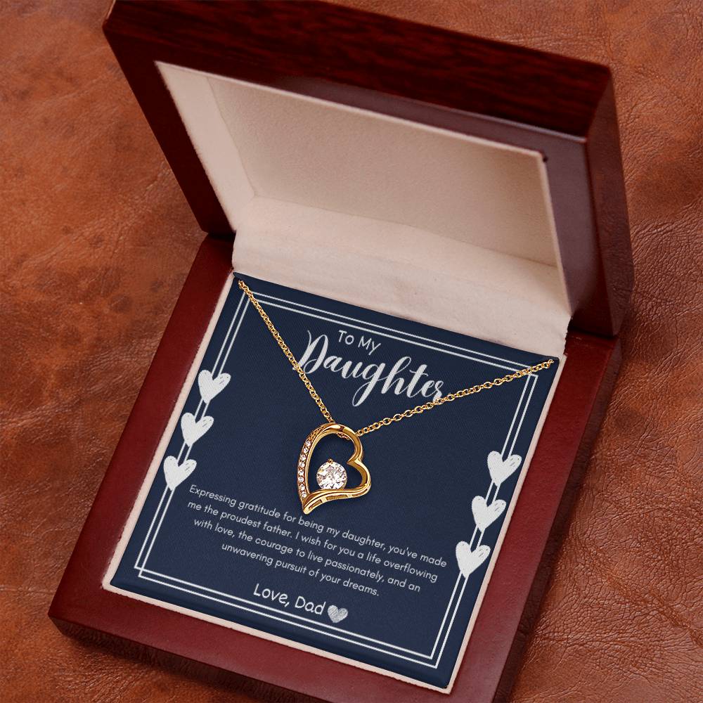 Forever Love Necklace - To My Daughter (Love Dad)