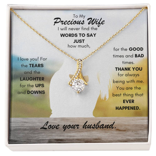 Alluring Beauty Necklace - To My Precious Wife