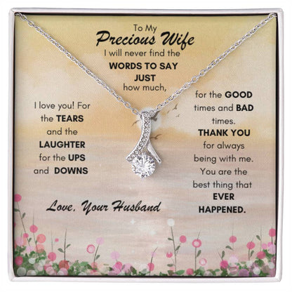 Alluring Beauty Necklace - To My Precious Wife