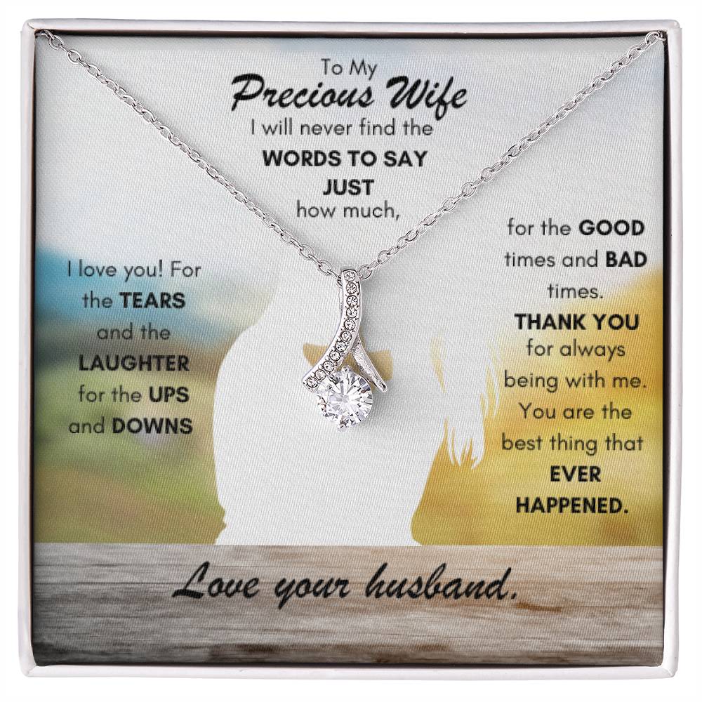 Alluring Beauty Necklace - To My Precious Wife