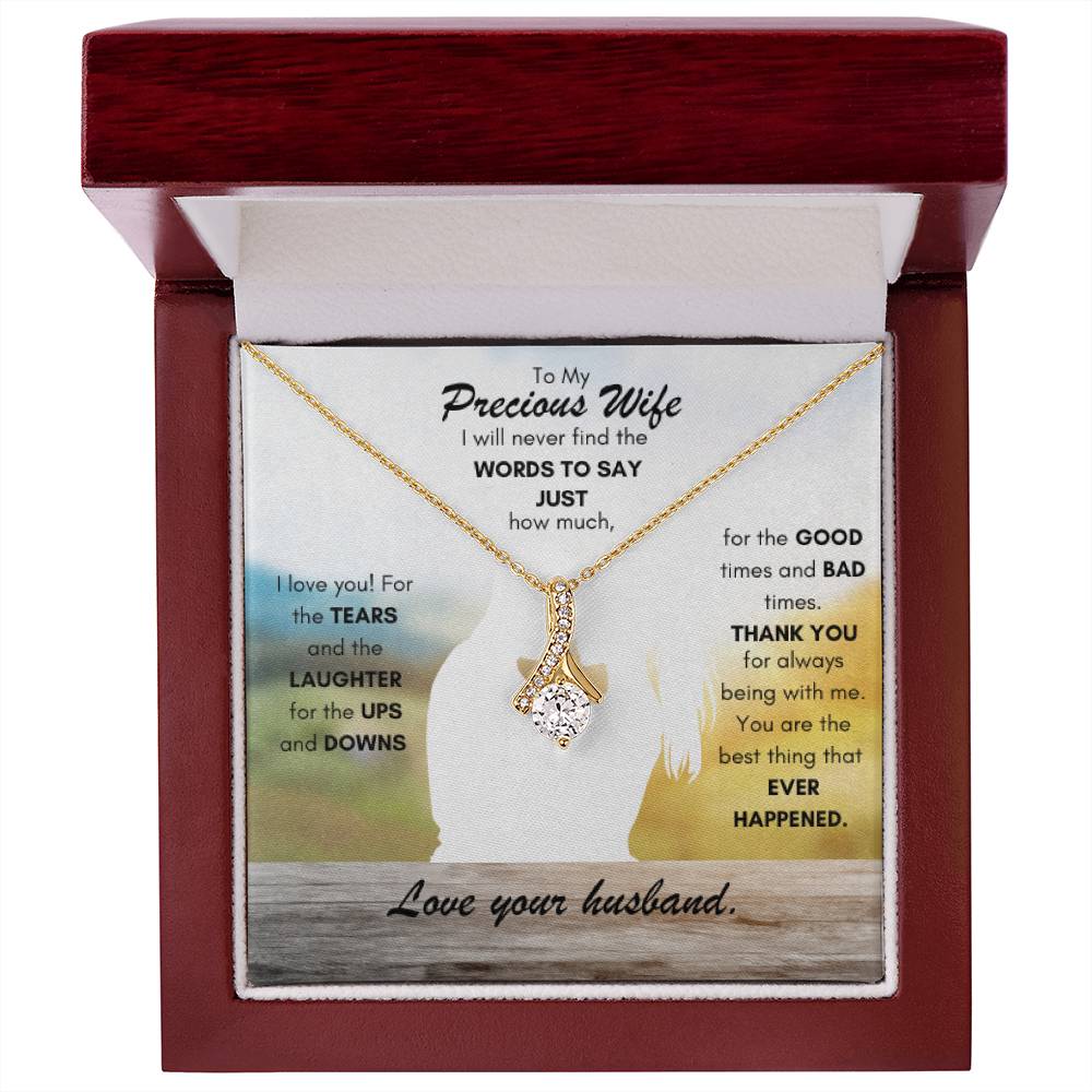Alluring Beauty Necklace - To My Precious Wife