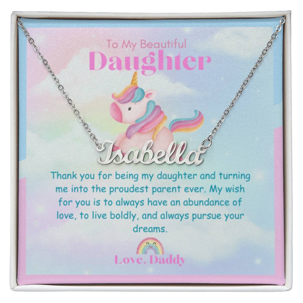 Custom Name Necklace - To My Daughter