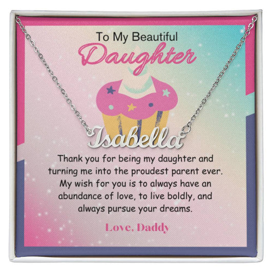 Custom Name Necklace - To My Daughter