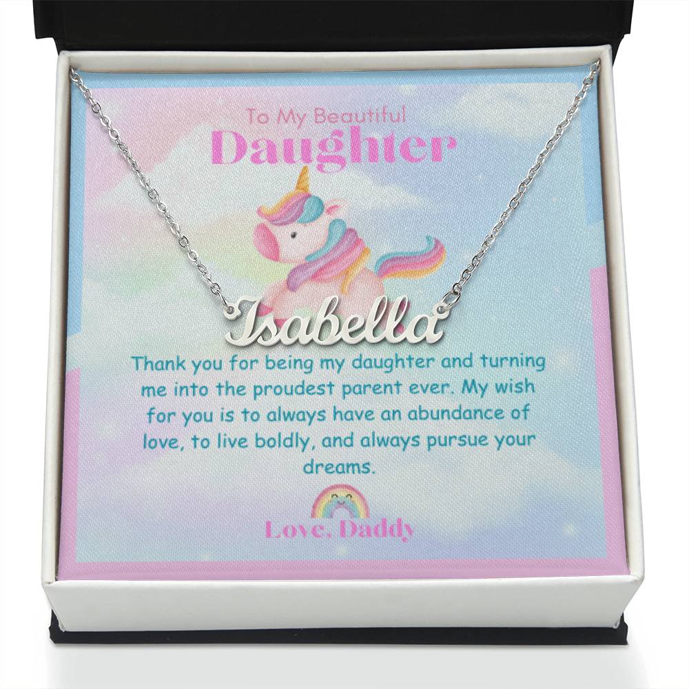 Custom Name Necklace - To My Daughter