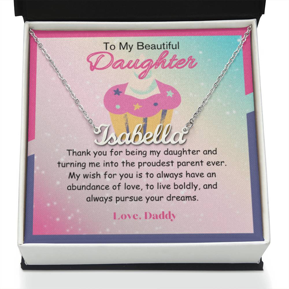 Custom Name Necklace - To My Daughter