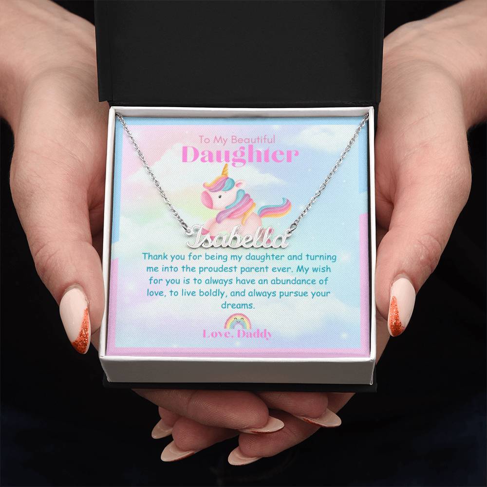 Custom Name Necklace - To My Daughter