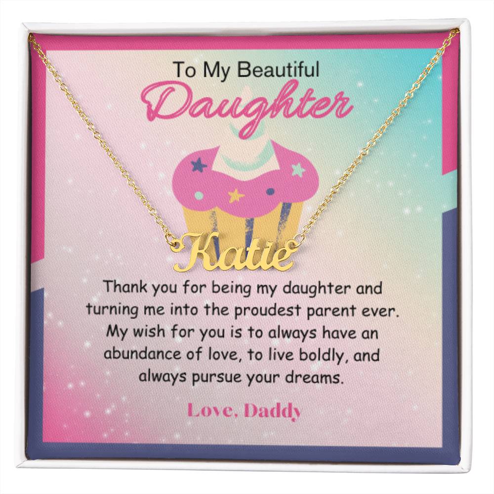Custom Name Necklace - To My Daughter