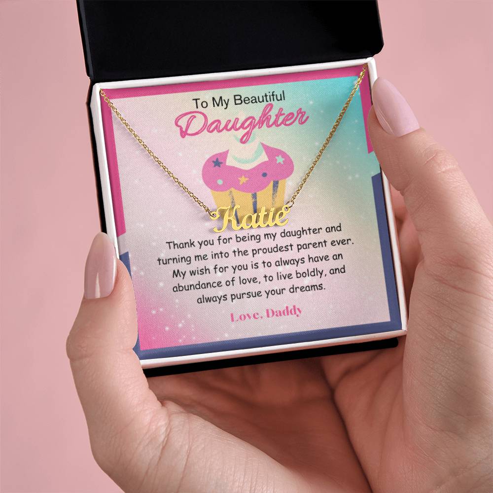 Custom Name Necklace - To My Daughter