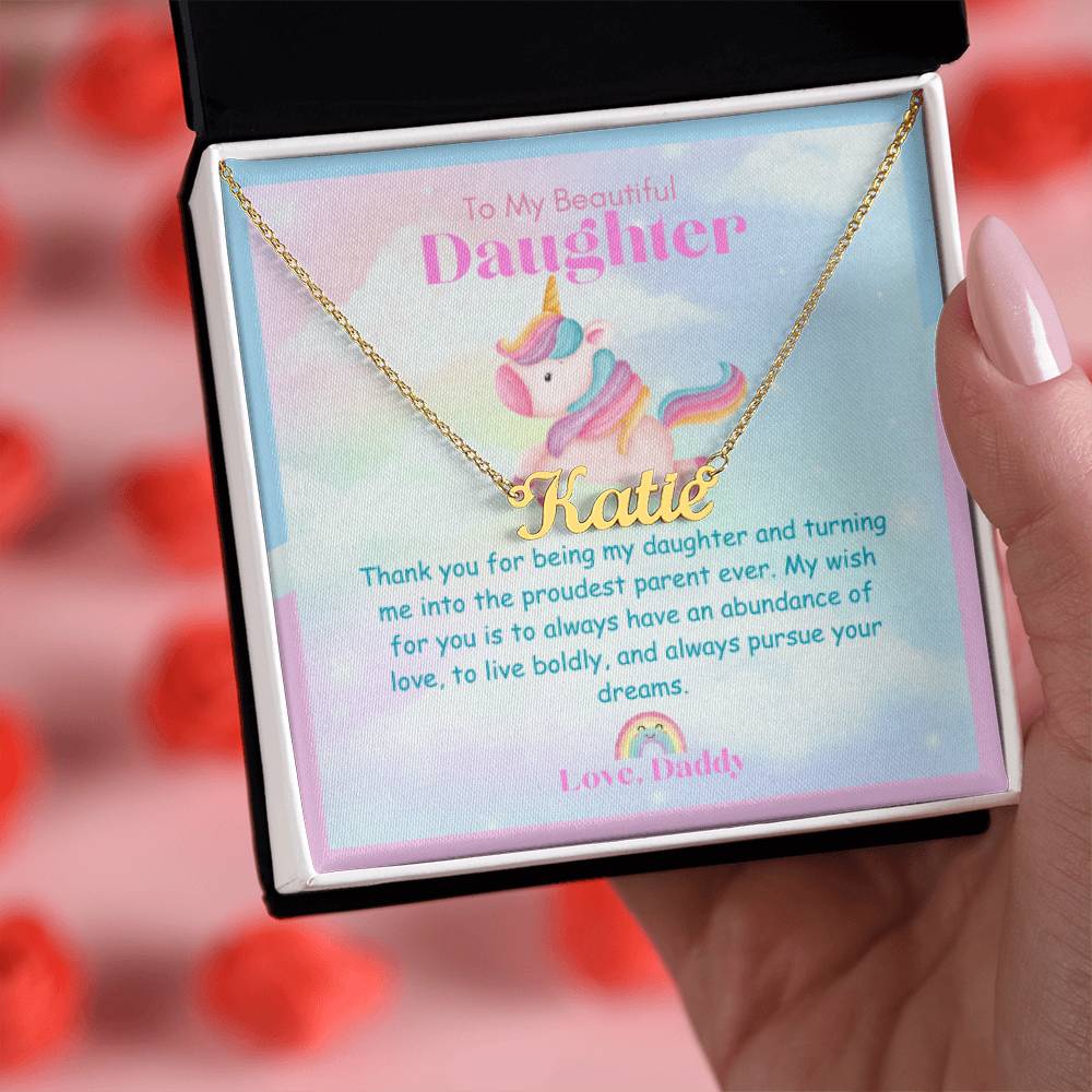 Custom Name Necklace - To My Daughter
