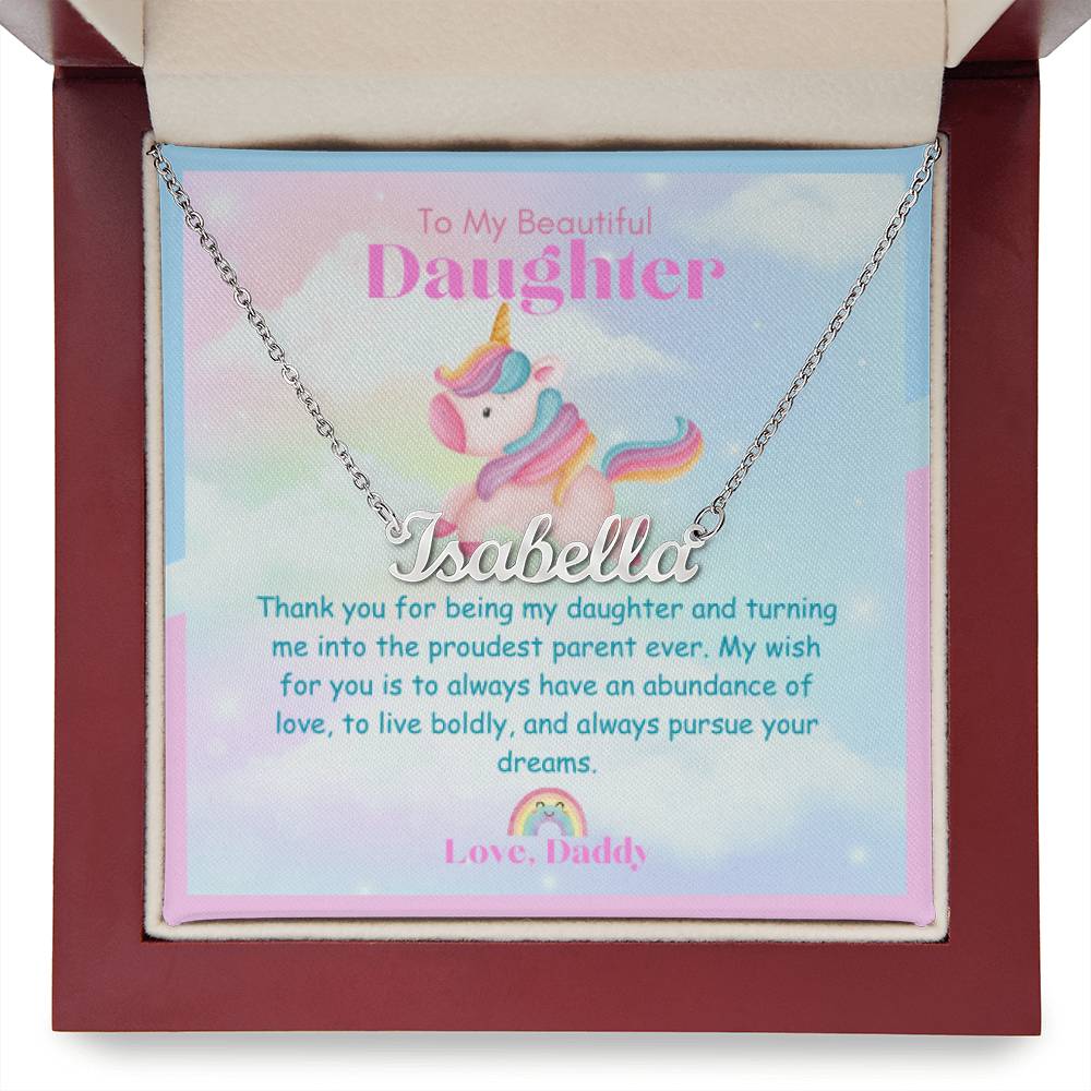 Custom Name Necklace - To My Daughter