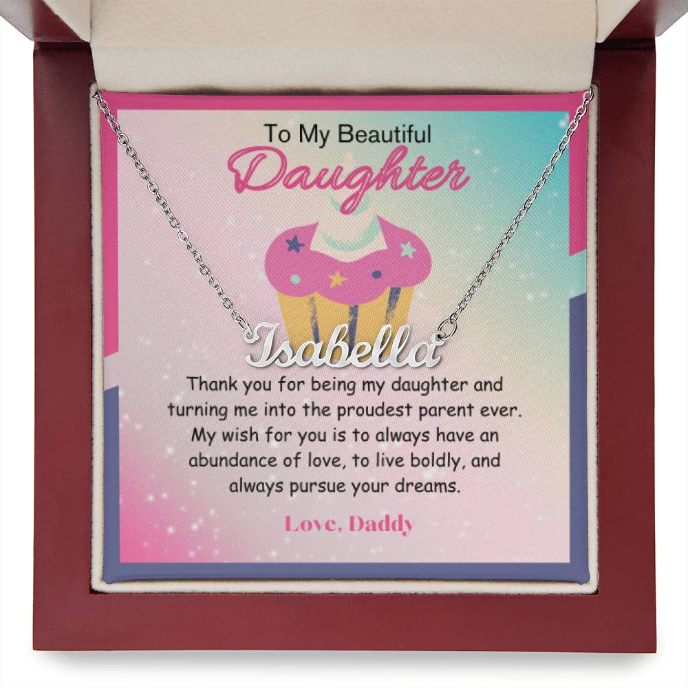 Custom Name Necklace - To My Daughter
