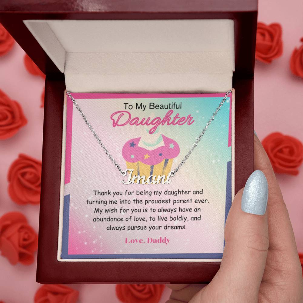 Custom Name Necklace - To My Daughter