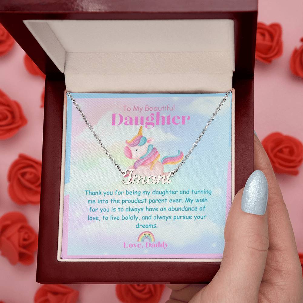 Custom Name Necklace - To My Daughter