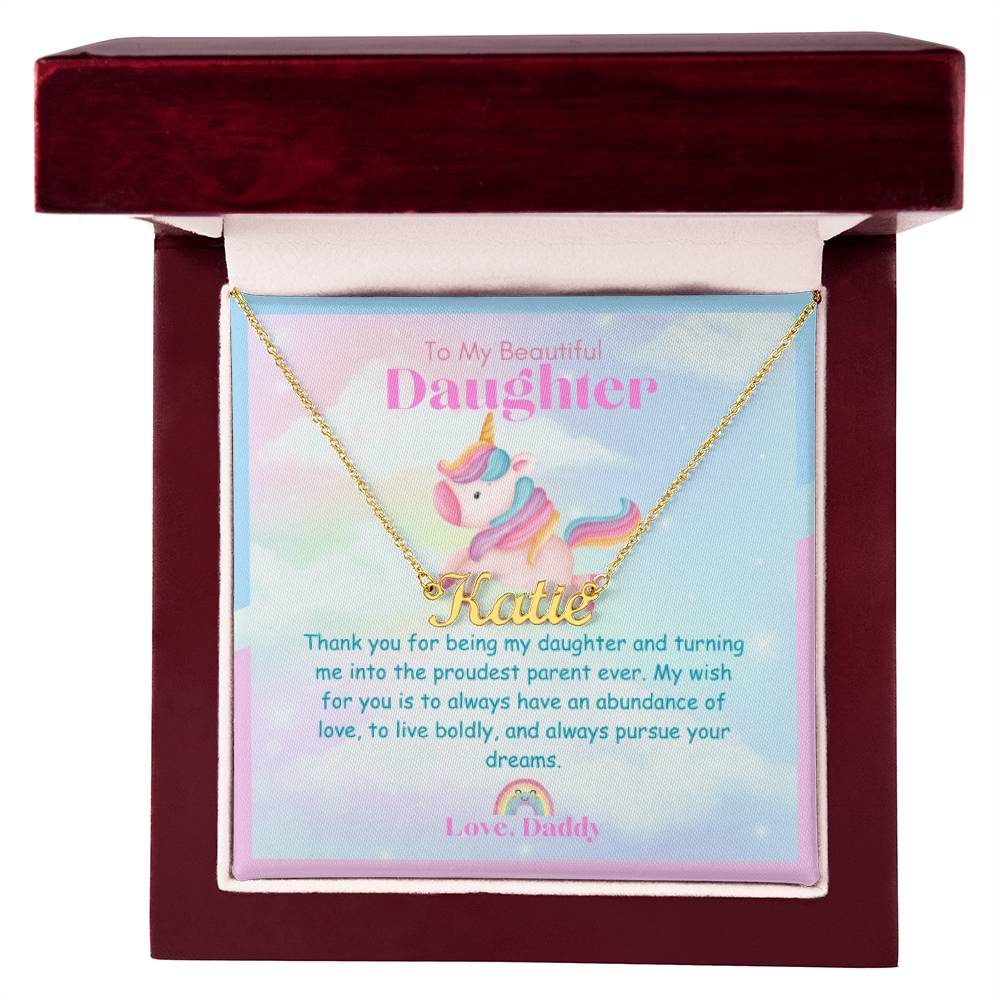 Custom Name Necklace - To My Daughter