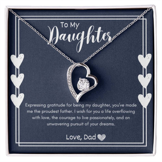 Forever Love Necklace - To My Daughter (Love Dad)