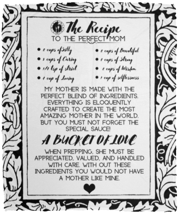 Recipe To The Perfect Mom Cozy Plush Fleece Blanket - 50x60
