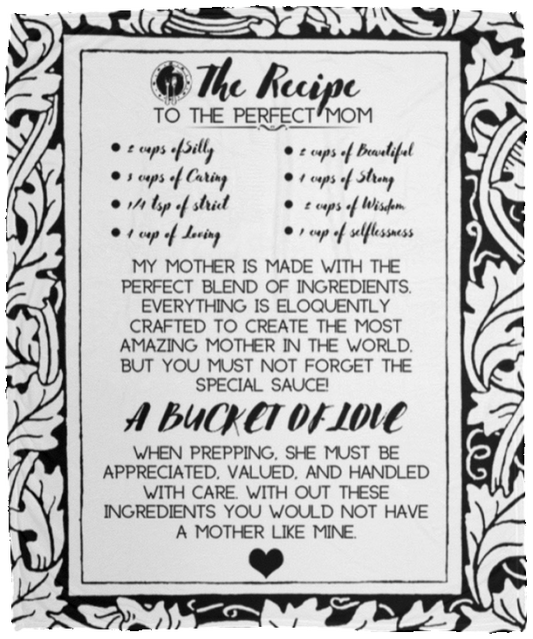 Recipe To The Perfect Mom Cozy Plush Fleece Blanket - 50x60