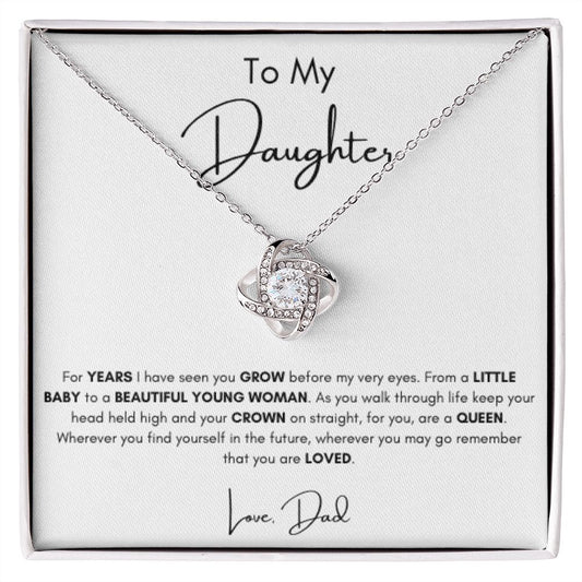 Love Knot Necklace - To My Daughter (Love Dad)