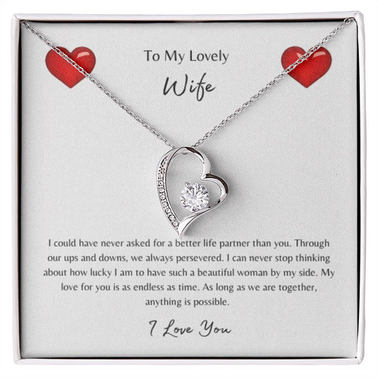 Forever Love Necklace - To My Lovely Wife (I Love You)